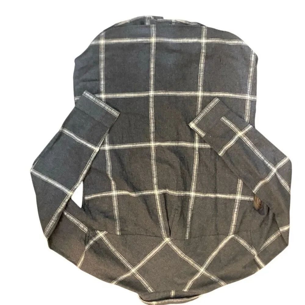 Maurices NwT gray button down flannel gray XS - Picture 2 of 7